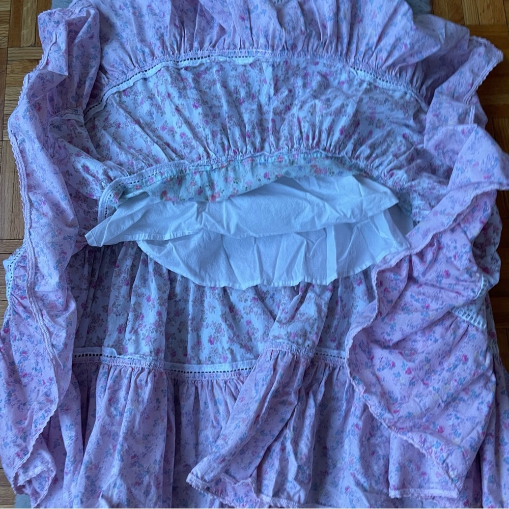 LOVESHACKFANCY x Target Camille Mixed Floral Tiered Midi Dress - Picture 7 of 10